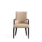 Manhattan Comfort Shubert Faux Leather and Velvet Dining Armchair in Tan DC055AR-TN - alternate 8